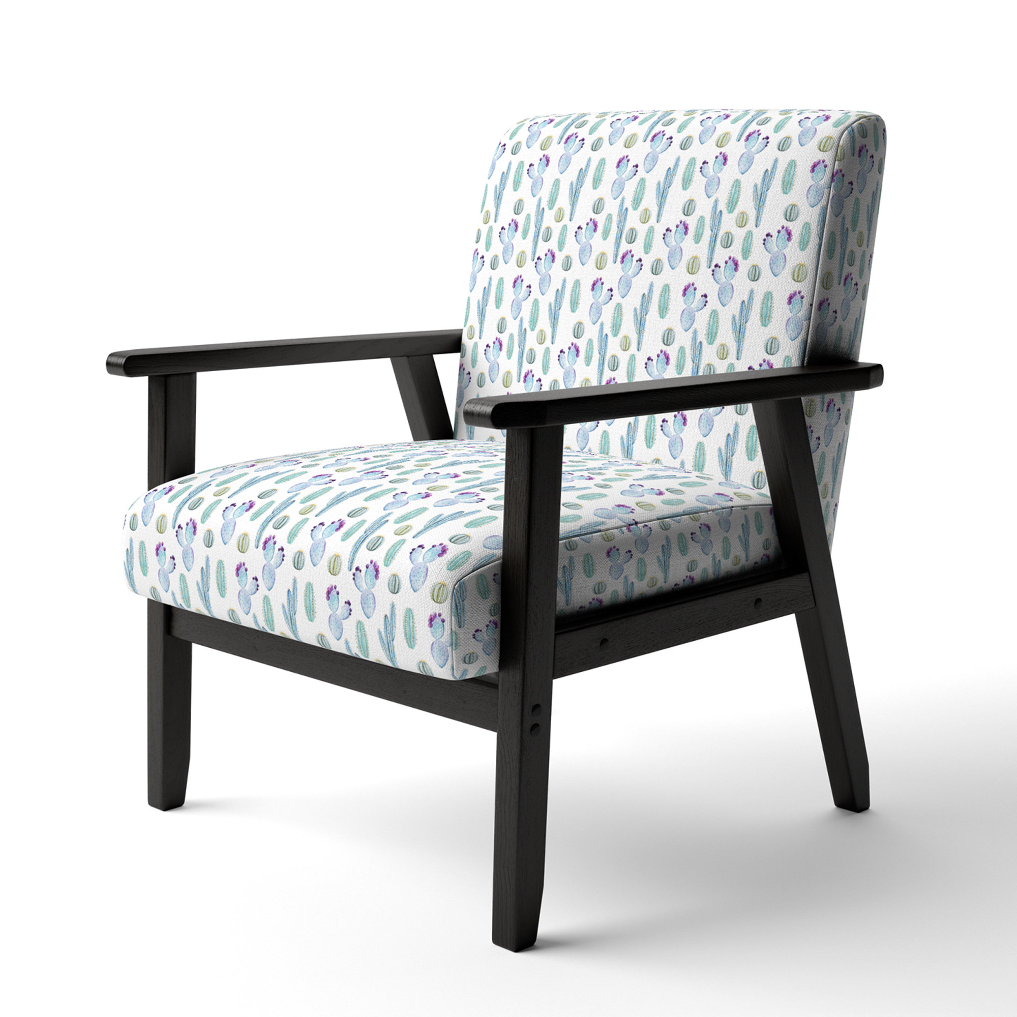 その他 Beautiful accent armchair Dakota Fields Beautiful Watercolor Cactus - Upholstered Cabin